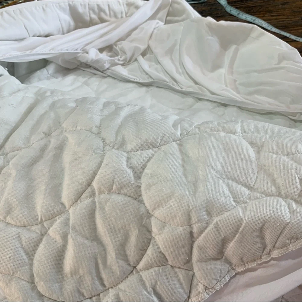 Target brand white Cal King Mattress Protector with elastic anti slip